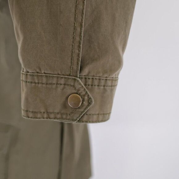 Banana Republic Green Small Polyester Pocket Mock Neck Belted Jacket Lined - Picture 6 of 16